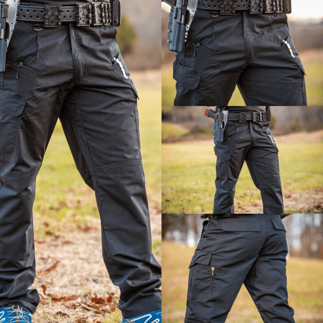 White Duck Outdoors Aztec Tactical Pants charcoal being worn