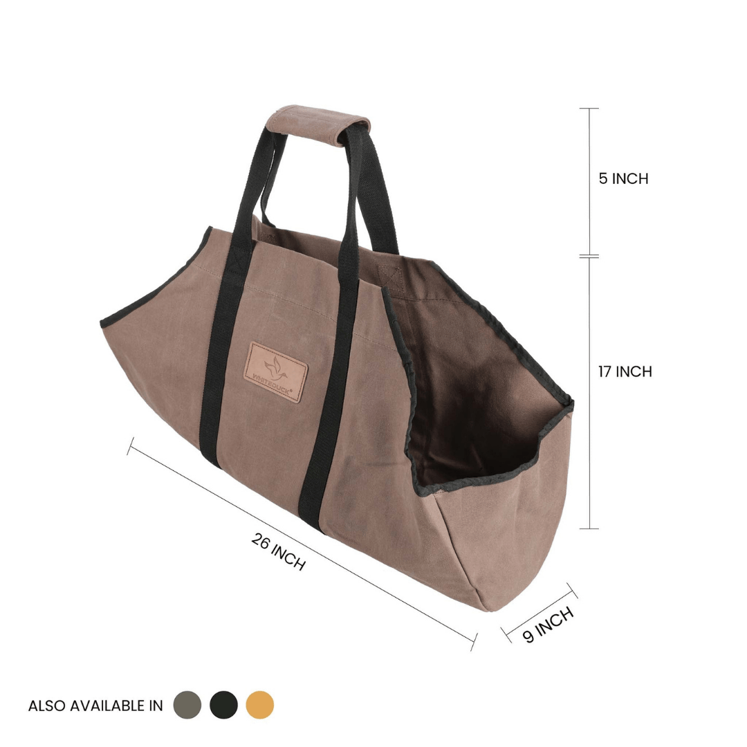 White Duck Outdoors Boat Canvas Log Carrier Bag brown dimensions