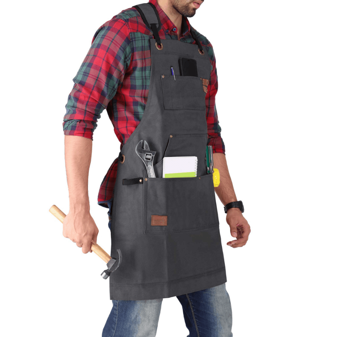 White Duck Outdoors Charcoal Work Apron Right side view