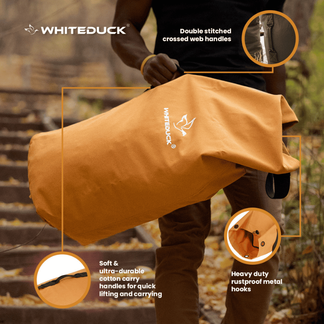 White Duck Outdoors Hoplite Canvas Top Load Bag build quality infographic
