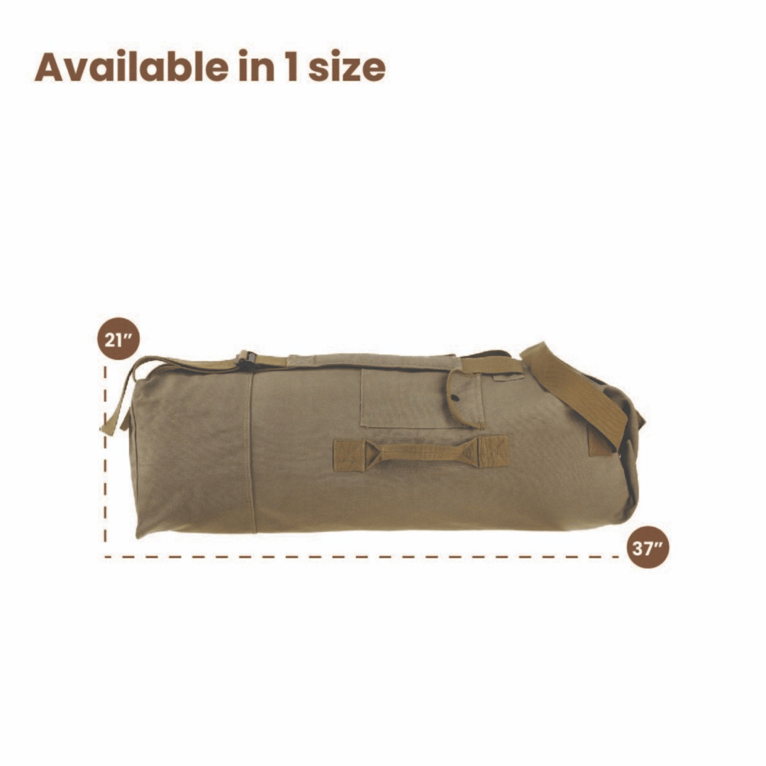 White Duck Outdoors Hoplite GI Canvas Top Load Bag size