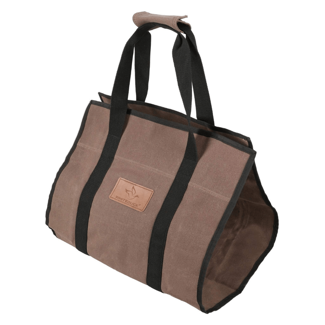 White Duck Outdoors Rectangle Canvas Log Carrier Bag Brown