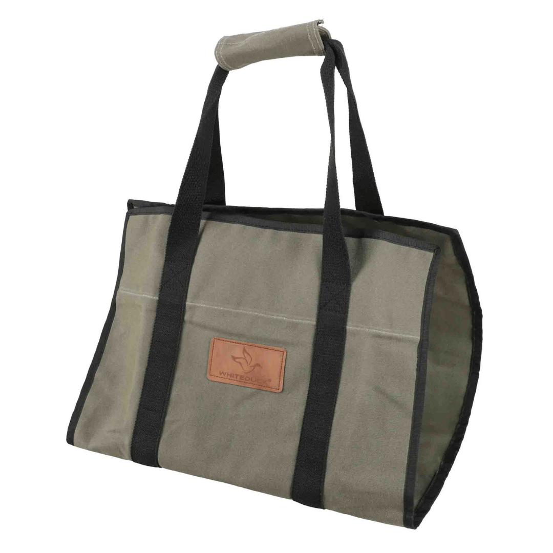 White Duck Outdoors Rectangle Canvas Log Carrier Bag Olive