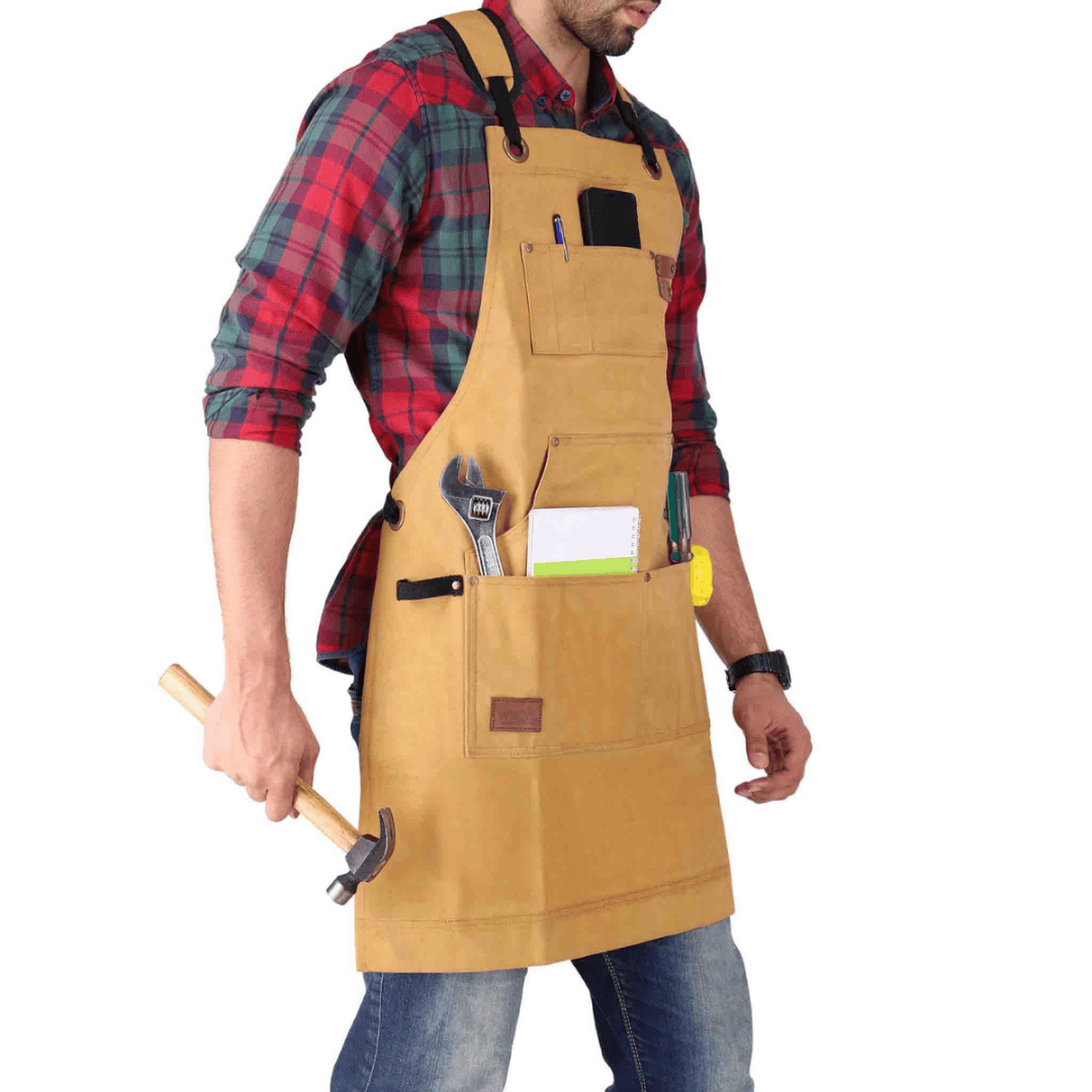 White Duck Outdoors Tan Work Apron Right Side View