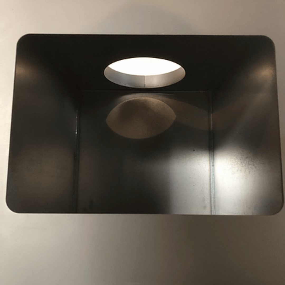 White Duck Outdoors Woodsman Wood Stove Kit Vent hole interior