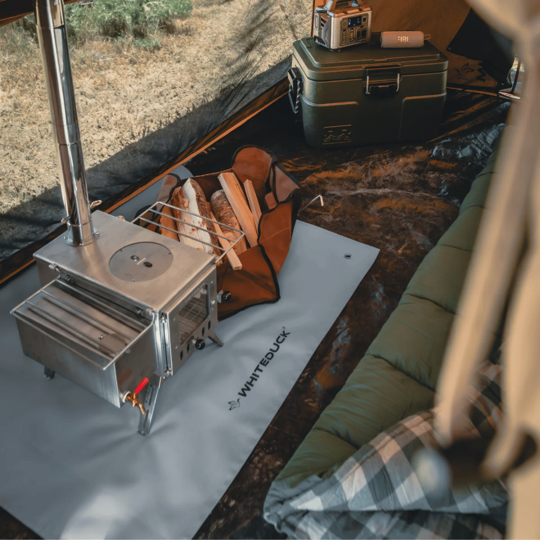 White Duck Tent Complete Setup