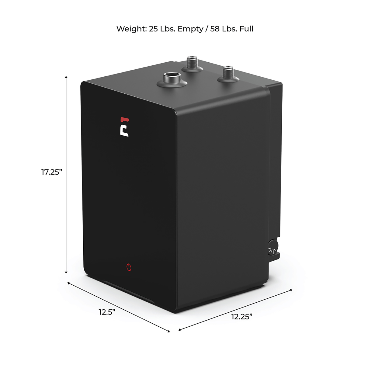 picture of Eccotemp ESH 4.0 dimensions side view