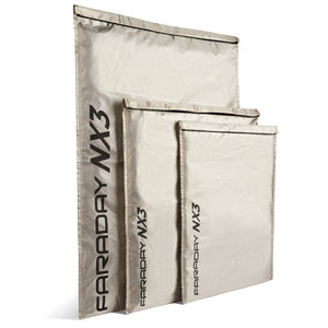 3pc Large Kit NX3 Double Layer CYBER Fabric Faraday Bag - Faraday Defense