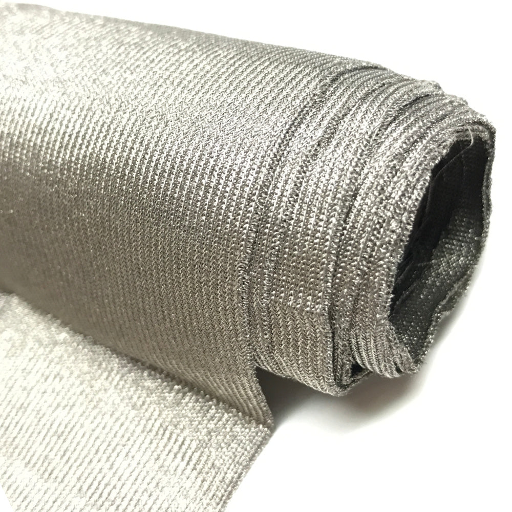 CYBER Faraday Fabric EMF RF Shielding Silver Elastic Fabric 62″ x 1′ -  Faraday Defense