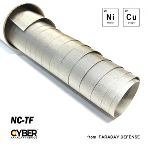 CYBER NC-TF Faraday Fabric EMF RF Shielding Nickel Copper Taffeta Fabric Roll 42″ x 1′ (Set of Two) - Faraday Defense