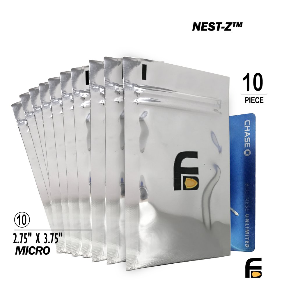 Faraday Cage RFID Bags 10pcs (To prevent Credit Card, USB, SD, ID Theft) - Faraday Defense