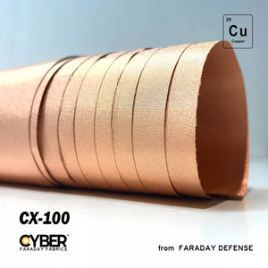 Picture of  CX-100 CYBER Faraday Fabric EMF RF Shielding 100% Copper Plated Fabric Roll 53″ x 1′.