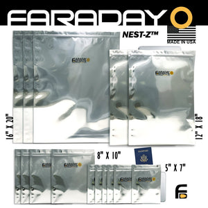 Large Faraday Bags ESD/EMP 7.0mil (15pc Kit) - Faraday Defense