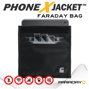 Faraday Forensic Jacket bag cell phone size black (Set of Two) - Faraday Defense