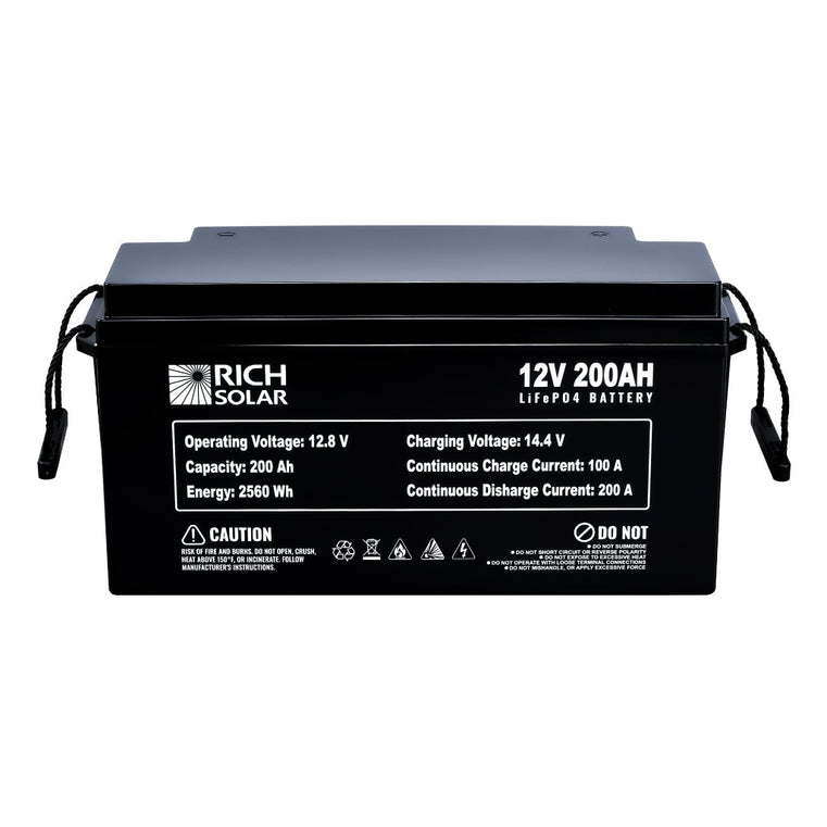 Rich Solar-12V 200Ah LiFePO4 Lithium Iron Phosphate Battery