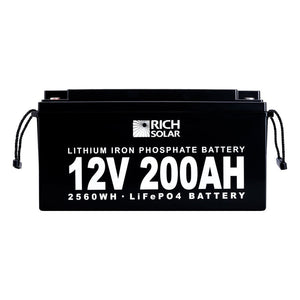 Rich Solar-12V 200Ah LiFePO4 Lithium Iron Phosphate Battery