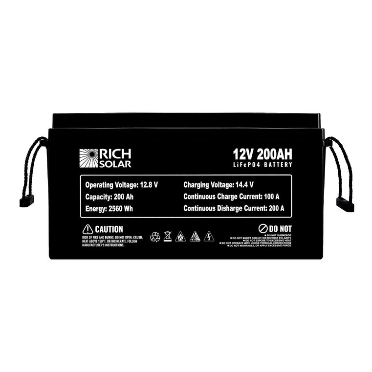 Rich Solar-12V 200Ah LiFePO4 Lithium Iron Phosphate Battery