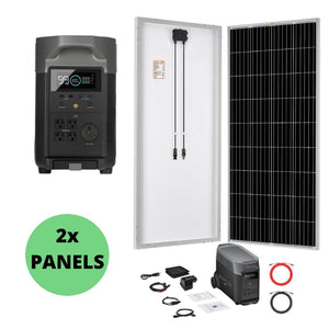 EcoFlow DELTA Pro with 400w 12v Solar Panel Bundle(200w Solar Panels)