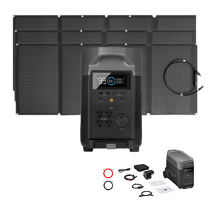 EcoFlow DELTA Pro + 3x 160W Portable Battery Generator