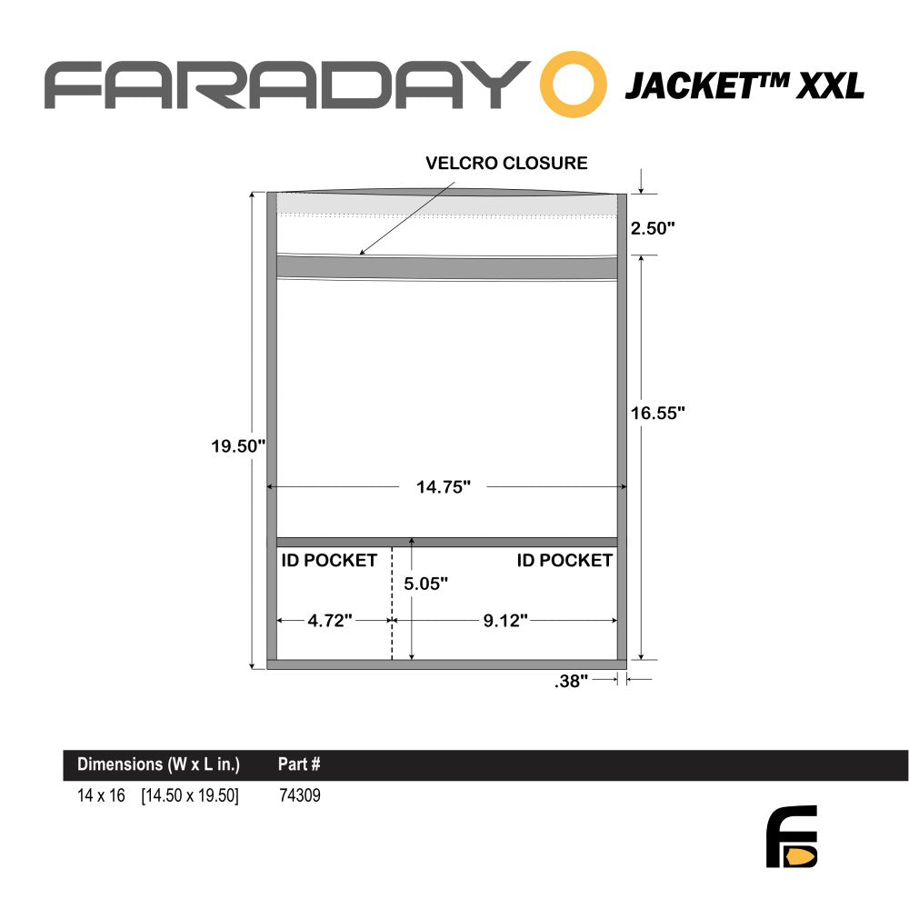 Forensic Grade Computer Tablet Bag XXL (14″ x 16″) - Faraday Defense