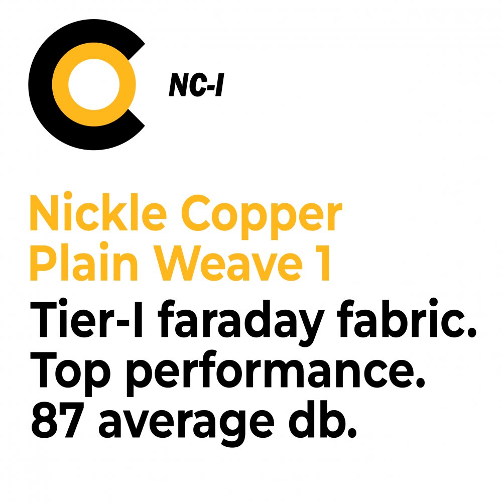 Faraday Fabric Protection Fabric NEWBEAU Blocking Fabric for Copper Nickel  Faraday Fabric 1 Yard, (1 Yard, 44'' * 36'')