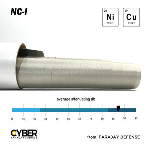 Picture of CYBER Faraday Fabric EMF RF Shielding Nickel Copper Fabric Roll 50″ x 1' 