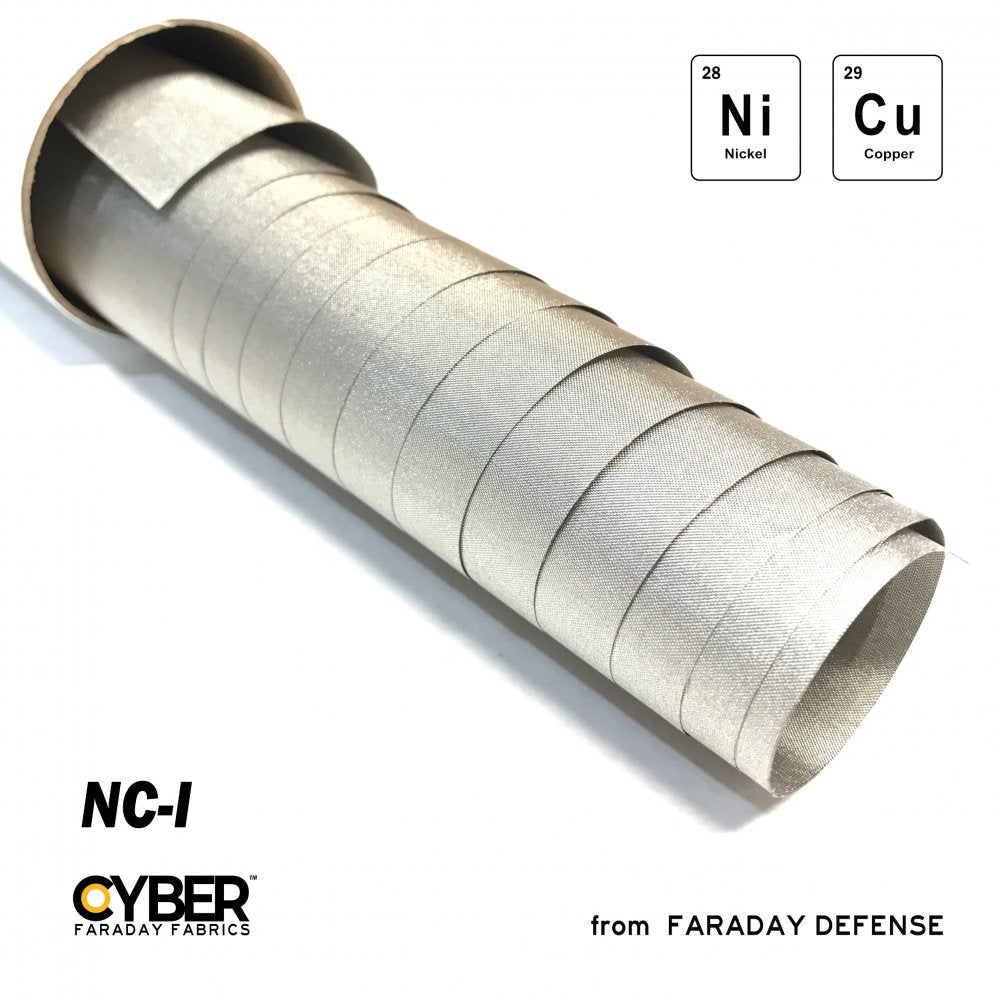 Cyber Faraday Fabric RFID Shielding Nickel Copper Rip-Stop Fabric Roll 50  x 1' Signal EMF Blocking Material