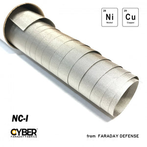 CYBER Faraday Fabric EMF RF Shielding Nickel Copper Fabric Roll 50″ x 1′ (Set of Two) - Faraday Defense