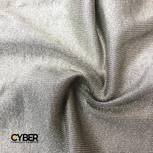 CYBER Faraday Fabric EMF RF Shielding Silver Elastic Fabric 62″ x 1′ - Faraday Defense