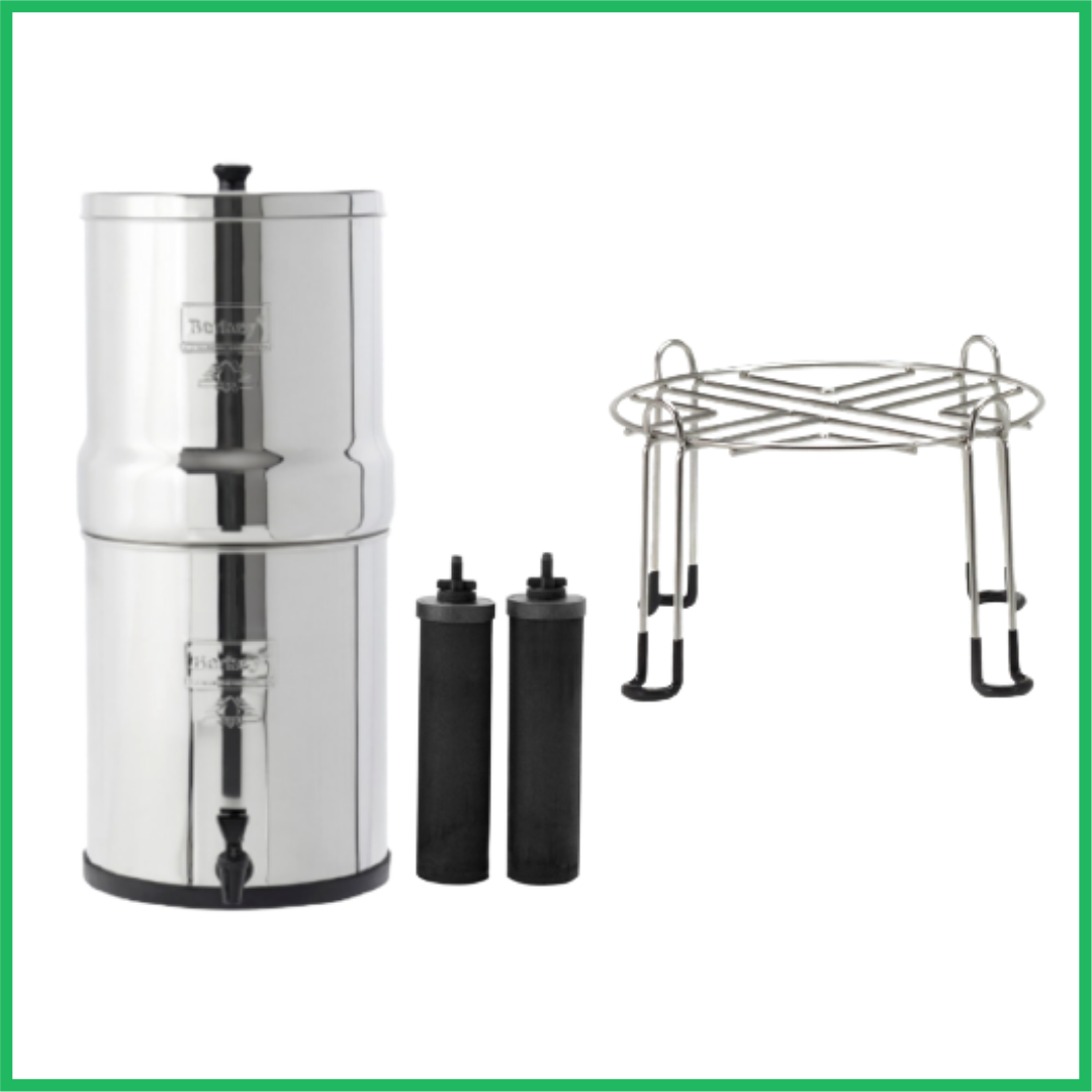 BIG BERKEY® 2.25 GAL With 2 Black Elements With Stainless Steel Base