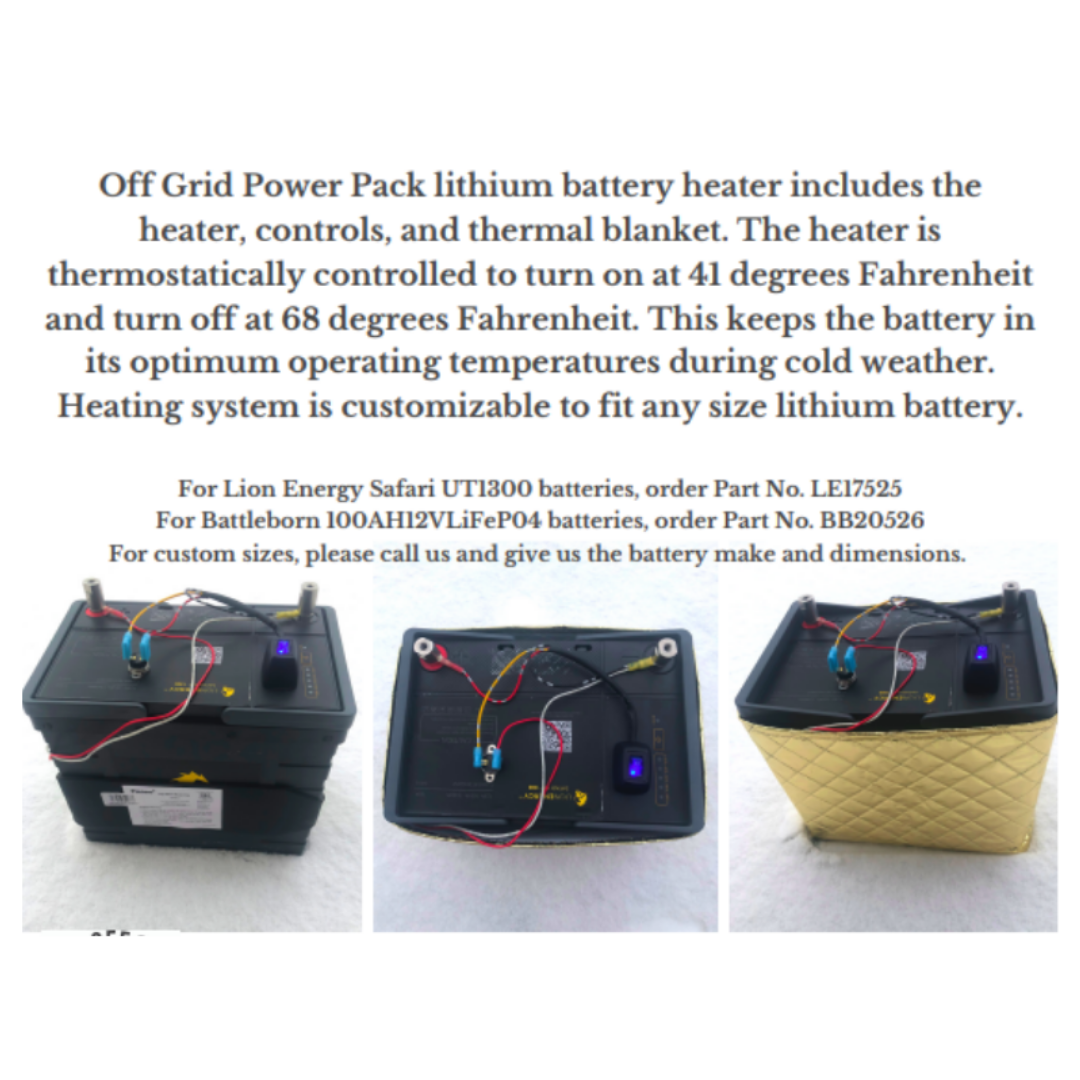 Lion Energy - UT1300 Battery Heater Kit