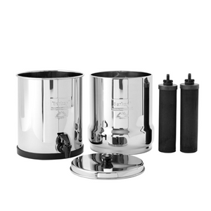 Picture of the lower and upper chamber of the BIG BERKEY® Water Filter 2.25 GAL WITH 2  BLACK ELEMENTS - Water Filtration