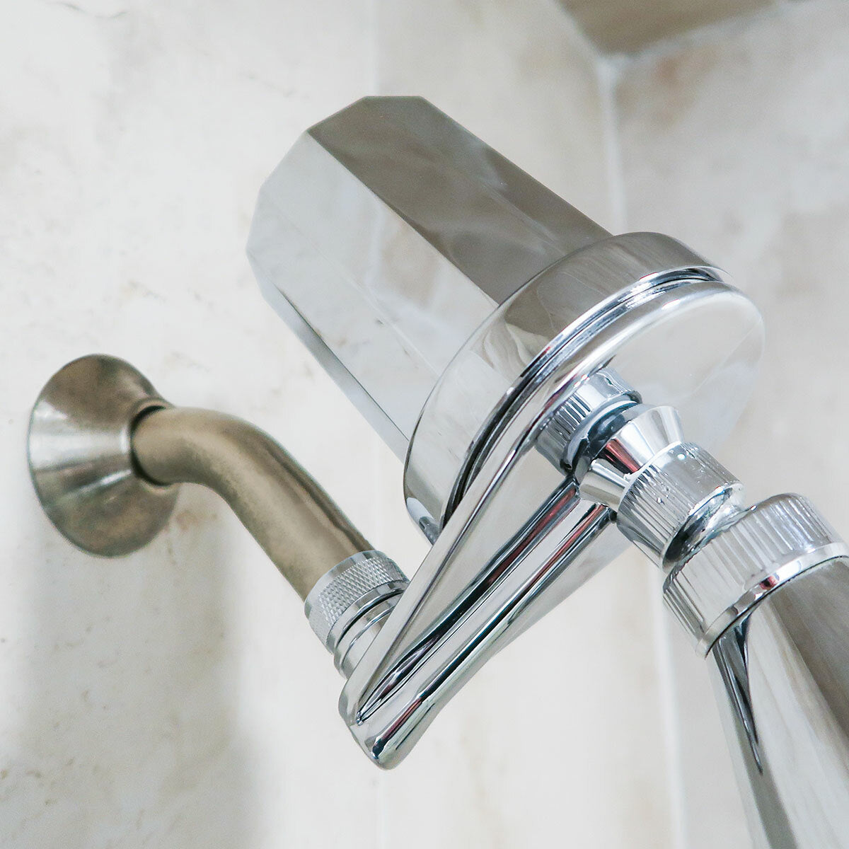 Picture of Berkey Inline Shower Filter actual use on shower - Water Filtration