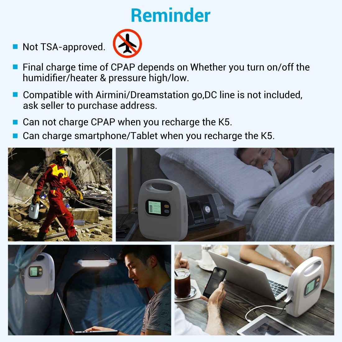 Bluetti - Maxoak K5 CPAP Power Bank