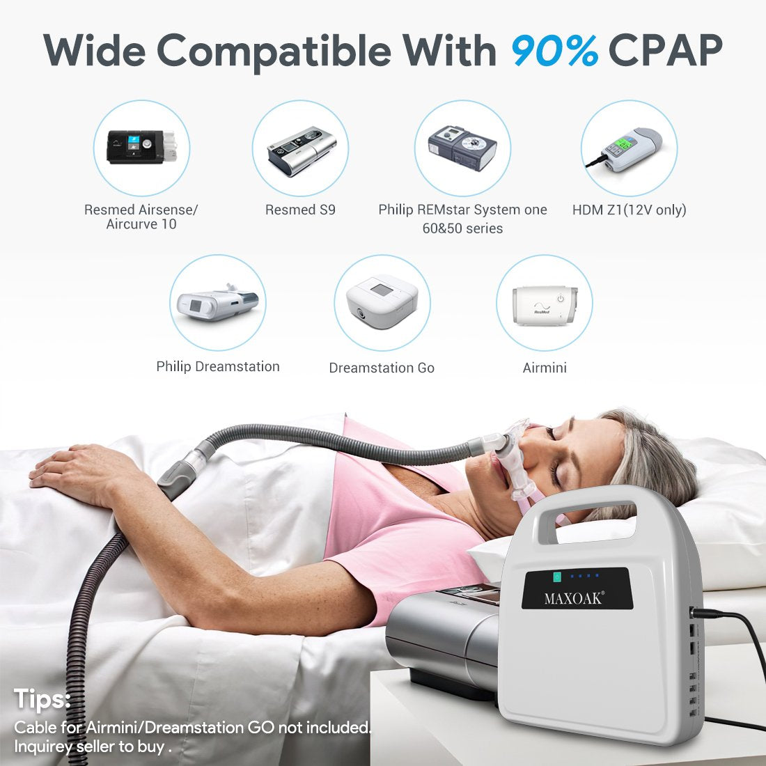 Bluetti - Poweroak K6 CPAP Battery Backup
