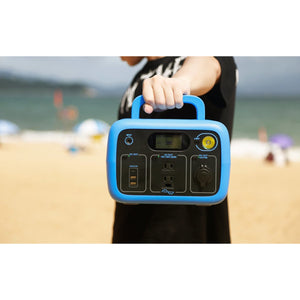 Photo of Bluetti - AC30 300Wh/300W Portable Power Station in color blue being held.
