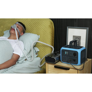 Photo of Bluetti - AC50S 500Wh/300W Portable Power Station hooked in a CPAP machine.