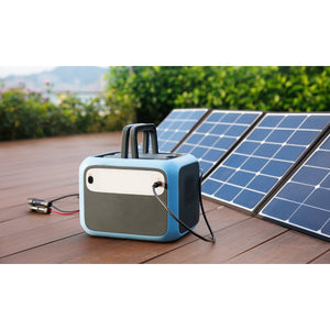 Photo of Bluetti - AC50S 500Wh/300W Portable Power Station charged in solar panels.