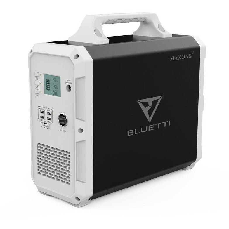 Photo of Bluetti - EB150 1500Wh/1000W Portable Power Station in color black on a white background.