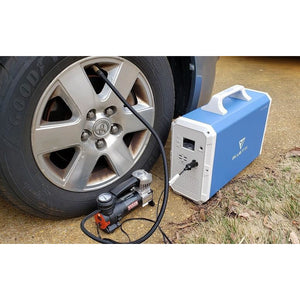 Photo of Bluetti - EB150 1500Wh/1000W Portable Power Station hooked in a tire.