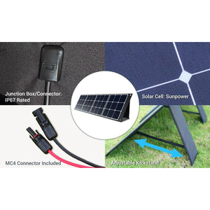 Photo of Bluetti - SP120 120W Solar Panel features.
