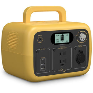 Photo of Bluetti - AC30 300Wh/300W Portable Power Station in color yellow on a white background.
