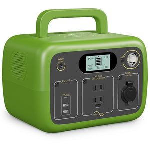 Photo of Bluetti - AC30 300Wh/300W Portable Power Station in color army green on a white background.