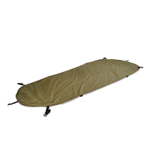Photo of the Catoma Burrow Groundsheet in side view on a white background.