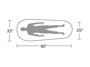 Photo of the Catoma Burrow Groundsheet dimensions.