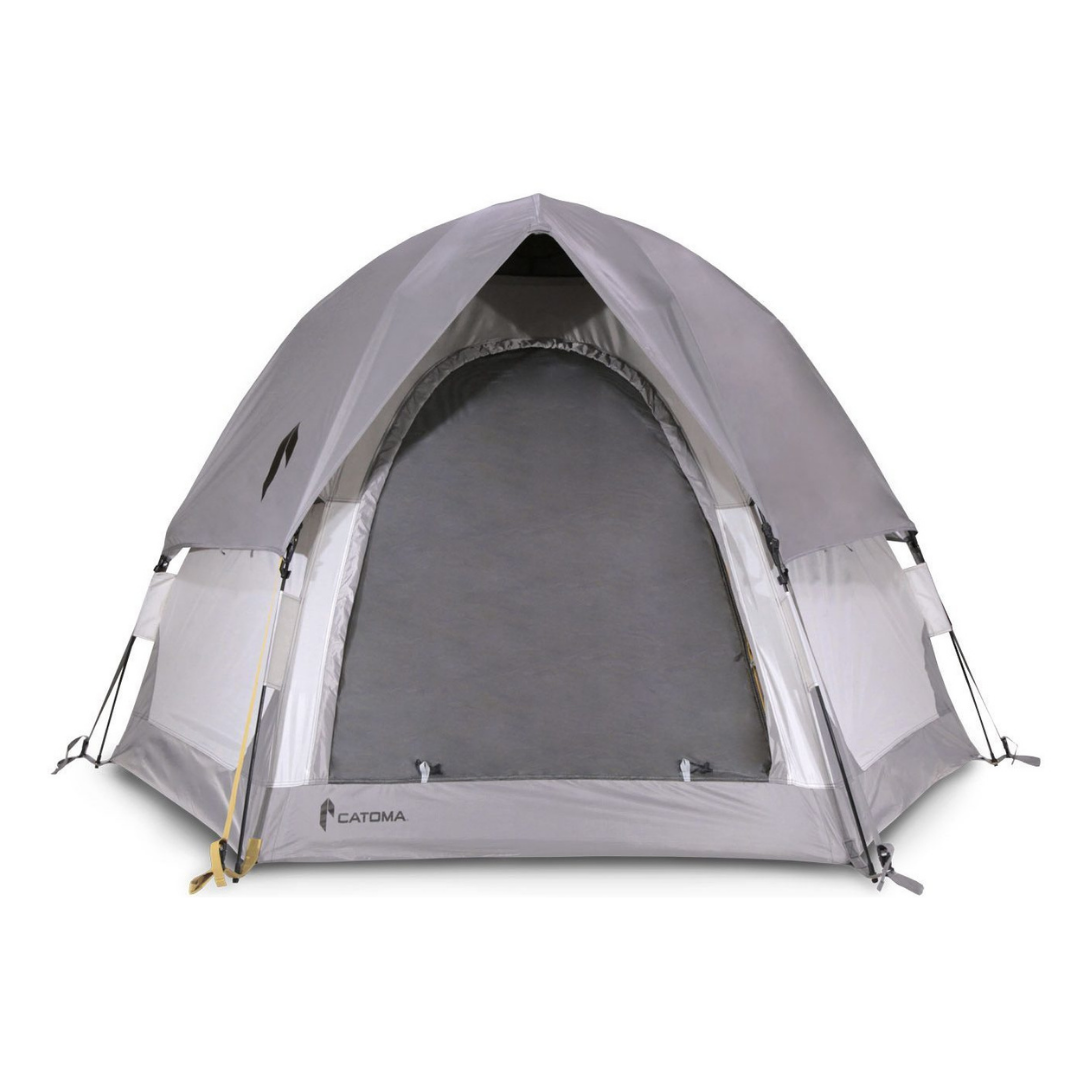 Photo of the front view of the Catoma Sable tent in a white background.