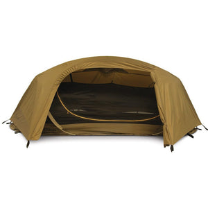 Photo of the front view of the Catoma Wolverine tent in a white background.