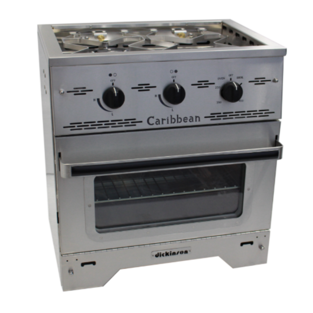 Photo of Dickinson Marine - Caribbean Two Burner Gas Stove in a white background.