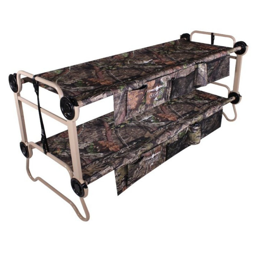 Picture of Disc-O-Bed Cam-O-Bunk Large with Mossy Oak including Organizers Side View.