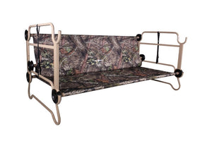 Picture of Disc-O-Bed Cam-O-Bunk XL with Mossy Oak including Organizers Side view as a bench.